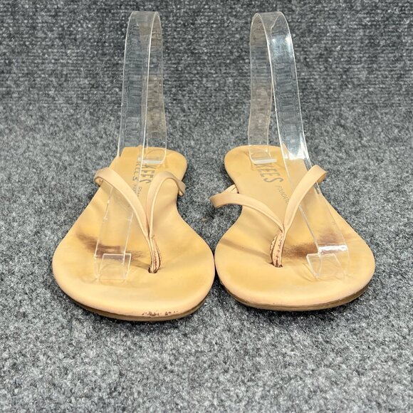 Tkees Foundations Sandals Women's 8 Tan Thin Strap Minimalist Thong Flip Flops - Picture 2 of 10